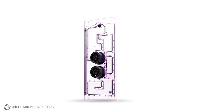 Lian Li O11D XL EVO Front Dual D5 Reservoir Distribution Plate Clear - Image 2